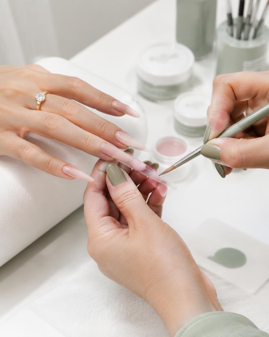 Aplicação de unhas de gel